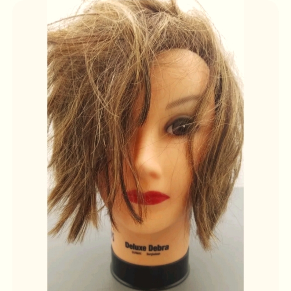 Bohemian eclectic Burmax cosmetology training head mannequin Debra manikin